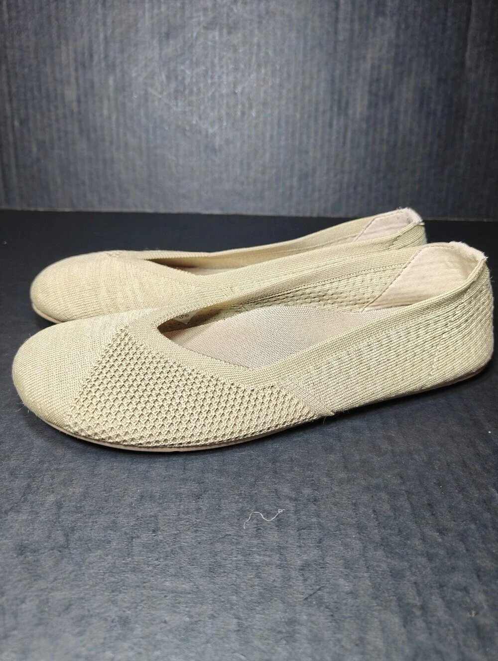 XERO Women's Phoenix Minimalist Knit Barefoot Irish Cream Ballet Flat Shoe 9.5